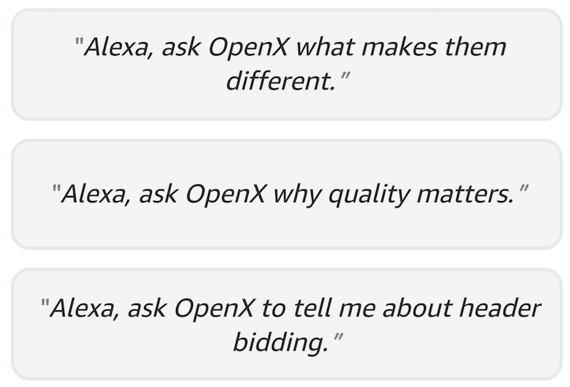 Example Phrases in the Alexa App